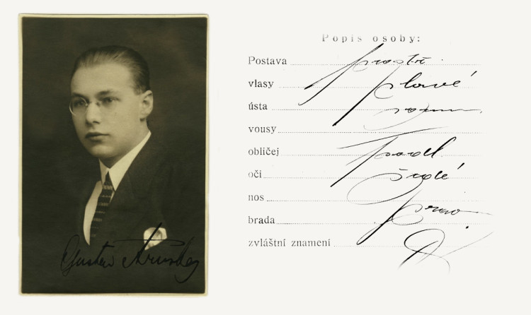 Tiskopis na žádost o cestovní pas, 7.7.1922 (NA ČR, fond Policejní ředitelství v Praze, 1941-50, sign. A540/2)